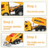 Race Remote Control Dump Truck - RC Construction Vehicles with LED Lights and Simulation Sound Rechargable Hydraulic Car for 6 7 8 9 Year Old Boys...