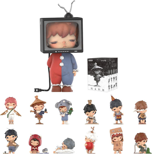 POP MART Hirono Mime Series Figures, Hirono Blind Box Figures, Random Design Action Figures Collectible Toys Home Decorations, Holiday Birthday Gi...