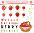 85 Pcs Fruit Bulletin Board Set Strawberry Classroom Decorations 3D Strawberry Honeycomb Balls Flower Berry Cutouts for Summer Holiday Back to Sch...