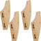 4 Pack Decorative Hooks Coat Rack with Shelf for Hanging Things Minimalist Design, Wood Wall Hooks Modern Simple Rustic Home Foyer Entryway Decor ...