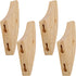 4 Pack Decorative Hooks Coat Rack with Shelf for Hanging Things Minimalist Design, Wood Wall Hooks Modern Simple Rustic Home Foyer Entryway Decor ...