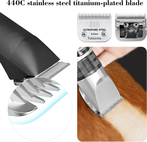 30# Clipper Blades Pet Grooming Clipper Replacement Blades Detachable Blade Compatible with andis/wahl/Oster Dog Clippers...