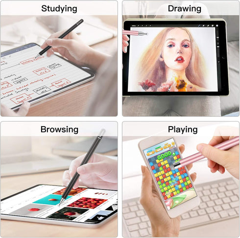 Stylus for iPad (2 Pcs), StylusHome Magnetic Disc Universal Stylus Pens Touch Screens for Apple/iPhone/Ipad pro/Mini/Air/Android/Microsoft/Surface...