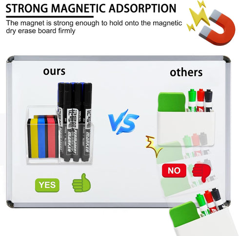 Magnetic Dry Erase Marker Holder, Whiteboard Marker Holder,Marker Holder Pencil Cup Holder for School,Magnetic Marker Holder,for Fridge, Door, Wal...
