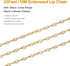 Kyutong 32.8 Feet Gold Plated Stainless Steel Chain for Jewelry Making Thin Embossed Lip Chain Link Necklace Making Supplies with Lobster Clasps J...
