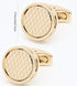Golden Hollow Out Design Cufflinks for Men Lady In Gift Case Classic Round Men's Cufflinks Jewelry Set for Wedding Anniversary Business Party Even...