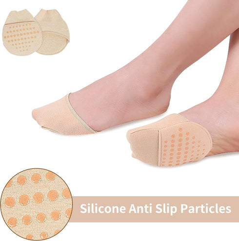 2 Pairs Metatarsal Pads Ball of Foot Cushions Honeycomb Fabric Forefoot Pads for Women High Heels Shoes Foot Pads Invisible Soft Toe Pads Reusable...
