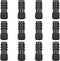 Drip Irrigation Fittings for 1/2 inch Irrigation Tubing(0.60"-0.63" OD), 12 Pieces End Plug Barbed Connectors, End Caps Plastic Plug Nuts for 1/2"...