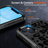 Designed for iPhone 13/iPhone 14 Black Leopard Case, Heavy Duty Protection Shockproof Dropproof Case, Cute Black Leopard Cheetah Cover for Women G...