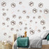 Dog Paw Print Stickers Glow in The Dark Wall Decals Pup Dog Room Decor Stickers Vinyl Dog Paw Bone Wall Decals Removable Animal Footprint Decal fo...