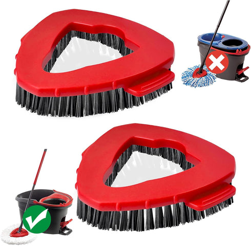 Scrub Brush, 2 Pcs Spin Mop Scrub Brush Head Compatible EasyWring 1-Tank System, Hard Bristle Cleaning Brush for Bathroom, Kitchen, Tub and Tile (...