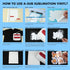 A-SUB Sublimation HTV for Dark and Light Fabric, 12" X 10FT Matte Sublimation Vinyl, White HTV Vinyl for Sublimation on Cotton Fabric - T-Shirt, P...