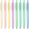 Pastel Retractable Ballpoint Pens,Medium Point 1.0mm Black Ink,Quick Drying,Smearing and Smudging Proof,Smooth Ink Pens (8)...