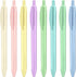 Pastel Retractable Ballpoint Pens,Medium Point 1.0mm Black Ink,Quick Drying,Smearing and Smudging Proof,Smooth Ink Pens (8)...