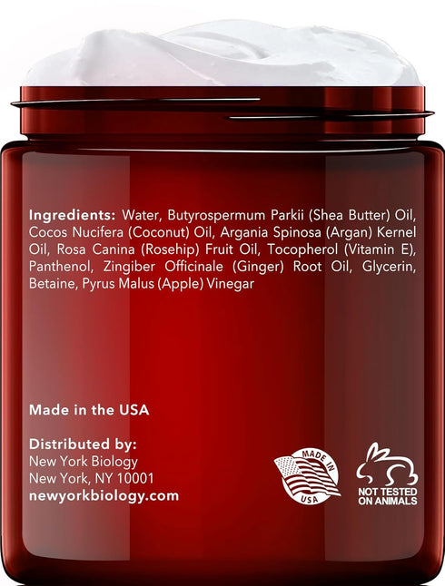 New York Biology Apple Cider Vinegar Hair Mask for Dry Hair and Scalp - Moisturizing and Deep Conditioning Hair Mask for Damaged Hair with Shea Bu...