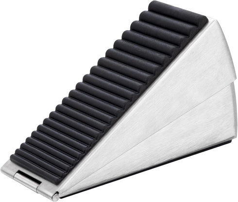 Silver Heavy Duty Door Stopper, Metal Rubber Door Wedge, Large Door Stop for Bottom of Door, Suits Any Heavy Door Gap...