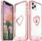 VENA vLove Glitter Clear Case Compatible with Apple iPhone 11 Pro Max (6.5"-inch 2019), Heart Shape (CornerGuard Protection) Dual Layer Slim Hybri...