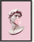 HAUS AND HUES Gum Poster David Bubble Pop Art Pop Art Wall Decor Pink Pictures Wall Decor Pink Posters for Room Aesthetic Unframed 12” x 16”...