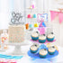 Gender Reveal Cupcake Stand Gender Reveal Party Favors Blue and Pink 3 Tier Cardboard Cake Stand for Girl Boy Party Decorations...
