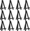 12 Pieces 5 Inch Mini Wood Display Easel, Holder for Small Canvases, Cards, Photos, Notices, etc. (Black)...
