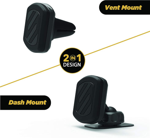 Scosche MAGDV-XTSP1 MagicMount Magnetic Dashboard Phone Mount and Vent Mount for Car, 360° Adjustable Magnet Head, Universal Cell Phone Holder, Co...