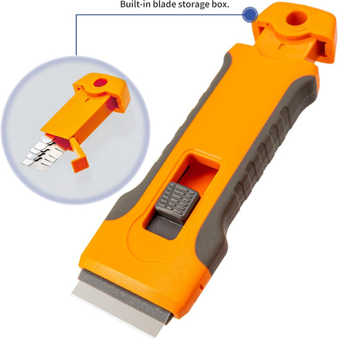 Razor Blade Scraper Tool with 15pcs Extra Blades, Cleaning Razor Scraper for Glass, Glass Top Stove Scraper for Oven Door, Cooktop Scraper, Glass ...