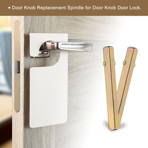 uxcell 2Pcs Door Knob Spindle, Spare Door Handle Spindle Bar, 80mm Long Door Spindle Replacement Door Handle Parts for 14mm Thick Doors, Gold...