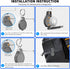 2 Pack Secure lock AirTag Holders, Waterproof Airtag Keychain Full Protective Anti-Scratch Airtag Case Hard Shell Hidden for Luggage, Backpack, Ke...