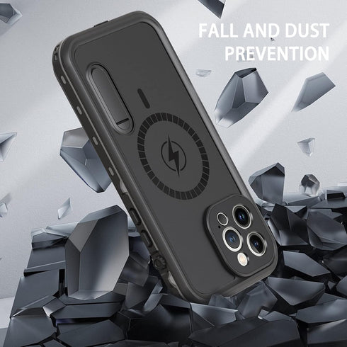 Compatible with iPhone 13 Pro Max Waterproof Case, Work with MagSafe Charging, Full Body Rugged Case with Built-in Screen Protector Military Grade...