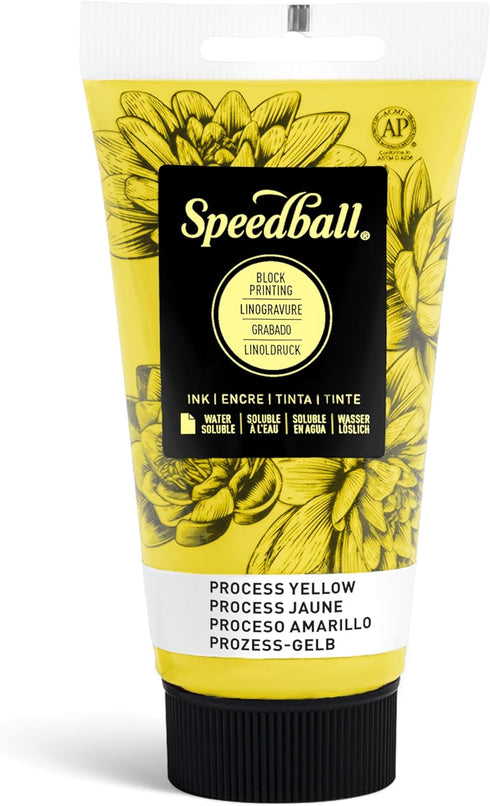 Speedball 3528 Water-Soluble Block Printing Ink, Process Yellow, 2-1/2 Ounces...