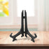 24 Pcs 3 Inch Black Plastic Easels Plate, Picture Frame Stand Holder Acrylic Display Easels, Baseball Card Display Stand...