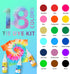 HTVRONT Tie Dye Kit for Kids and Adults - 18 Colors 80ML Pre-Filled Bottles Permanent Non-Toxic Tye Dye Kits for Clothing T-Shirt Fabric Textile C...
