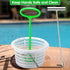 Skimmer Basket Handle, Pool Pool Cleaning Equipment for Inground Pool Fit All Skimmer Basket, Removable Handle Design (Green-1 Pack)...