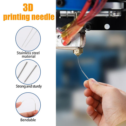 60 Pieces 3D Printer Nozzle Cleaning Kit,Stainless Steel Nozzle Cleaning Needles 3D Printer Tool Kit 3D Printer Nozzle Cleaner 3D Printer Accessor...