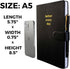 Black A5 Hardcover Notebook, 144 Pages, Lined Leather Journal with Pen, Better Everyday Journal & Daily Planner for Tasks, Checklists, Writing, Pr...