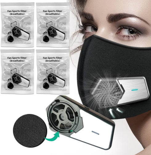 Fan Filter Compatible with Rsenr R11 Portable Wearable Air Purifier Maskes Fan Filter(20 PCS) (Black,Sport filter)...