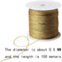 Pengxiaomei 218 Yards/656 Feet Metallic Cord Gold Twine, 2 Spool Gold Thread String for Bracelet Making Jewelry Making Thread Gold Craft String Ti...