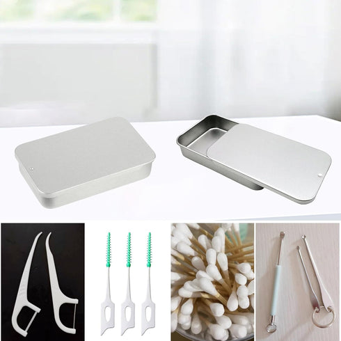 2Pack Dental Floss Portable Case,Dental Floss Dispenser,Storage 24 Picks Adult Floss in Box,Refillable Glide Floss,Portable Travel Floss Box for T...