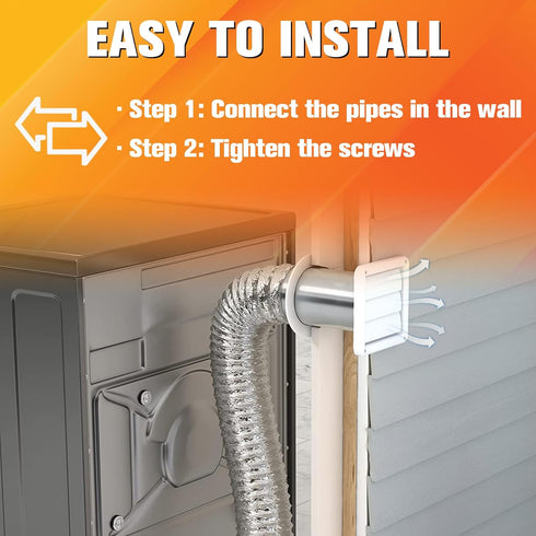 Funmit 4" Dryer Vent Cover for Exterior Wall Vent Hood Outlet Airflow Vent Dryer Air Vent with Screen Includes 4 Screw for Easy Installation (White)