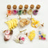 13 Packs Cute 1:12 Miniature Dollhouse Food Lollipop Toast Cheese Bread Donut Fruit Slice Jar Glass Bottle Mini Kitchen Scene Model Simulation DIY...