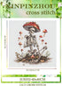 Xinpinzhou Skeleton 11ct Cross Stitch Kits, 11 CT Funny Pre Printed Counted Stamped Cross Stitch Embroidery Needlepoint Needlework Patterns Kits f...