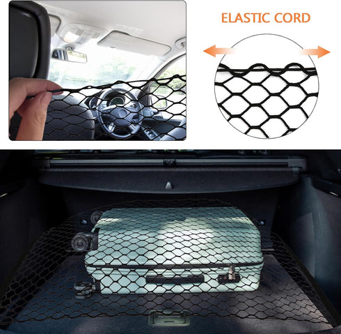 Dog Car Net Barrier for SUV - Pet Car Divider Back Seat Barrier Net, Easy to Install and Remove,Adjustable Car Dog Divider for Trucks, SUV, Vans, ...