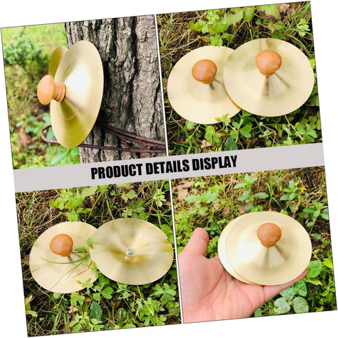 4pcs Children's Percussion Instrument Mini Cymbals Mini Hand Bells Small Cymbals Kids Mini Cymbal Brass Cymbals Copper Cymbals Hand Cymbals Toys M...