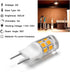 G8 LED Bulb 3W Equivalent to G8 Halogen Bulb 20W-25W, T4 JCD Type Bi-Pin G8 Base, AC 120V G8 Bulb Warm White 3000K for Under Cabinet Light, Under ...