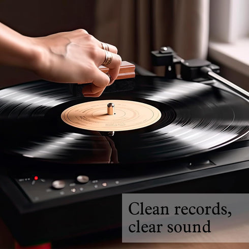 6 Pcs Vinyl Record Cleaning Kit includes Velvet Soft Record Brush, Nylon Brush, 2 Microfiber Brush, Cleaner Fluid and Storage Box, Vinyl Record Cl...