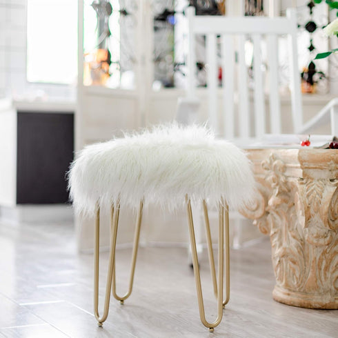 Faux Fur Fabric Shaggy Craft Fur White Fur for Crafts,Gnomes,Costume,Camera Floor,Decoration (20×20 inches, White)...