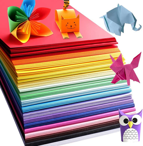 Origami Paper, Pack of 200 Sheets - 20 Vivid Colors - Double Sided - 6 Inch Square, Easy Fold Paper for Kids Adult Beginners Training Arts & Craft...