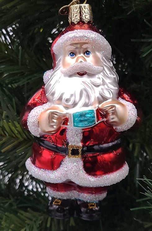 Old World Christmas Ornaments Santa Revealed Glass Blown Ornaments for Christmas Tree...