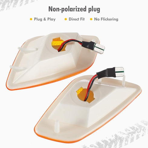 Partsam Driver and Passenger Park Signal Side Marker Lights Lamps Assembly for Wrangler TJ 1997-2006 Side Marker Corner Lights Signal Lamps Left &...