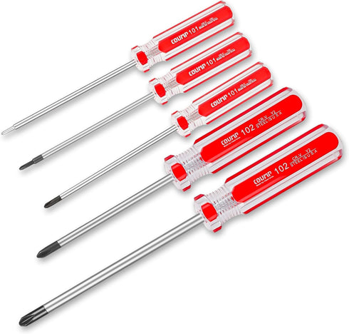 Triwing Screwdriver Set Magnetic Point Y Tip 5 Sizes 1.5mm 2mm 3mm 4mm 5mm, Magnetic Tri-wing Screwdriver Set with Plastic Handle...